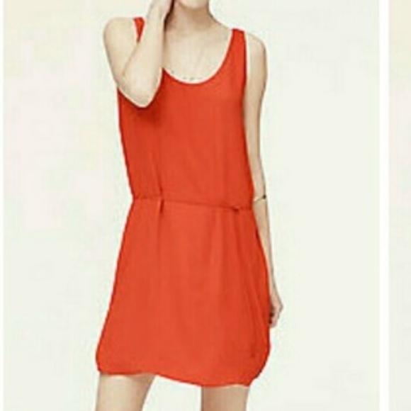 Loft Shirttail Tank Dress - Red/Orange - EUC - Picture 2 of 3